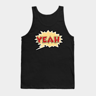 ✪ YEAH ✪ comic style bubble Tank Top